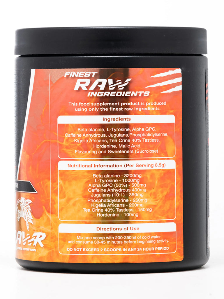 RAWR Sports Nutrition Wildfire High Stim Pre 30 Serving Gymstop.co.uk