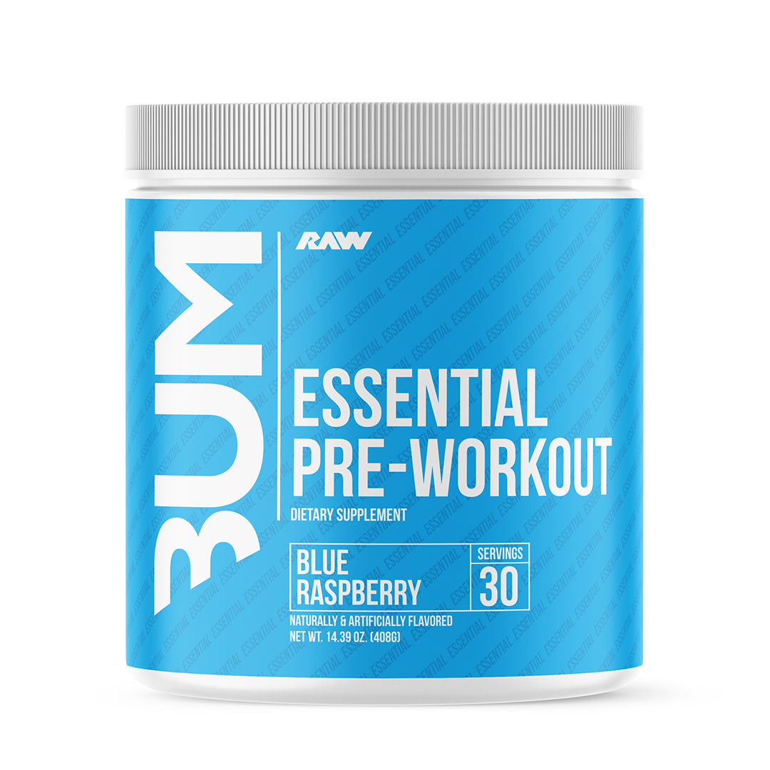 RAW Blue Raspberry C-Bum Essential Pre Workout 420g - Damaged & Clumped
