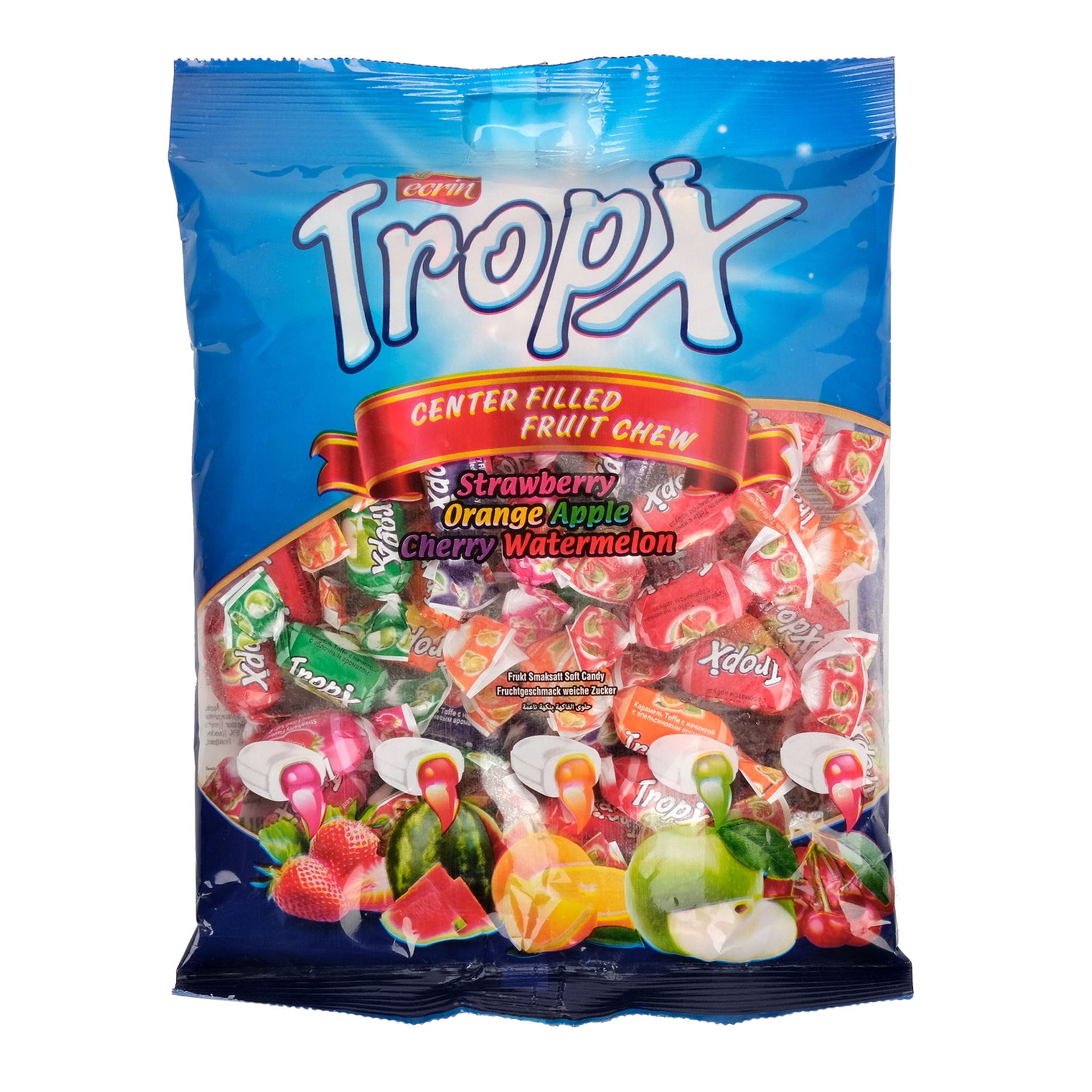 Ecrin Tropx Center Filled Fruit Chew Mixed 250g