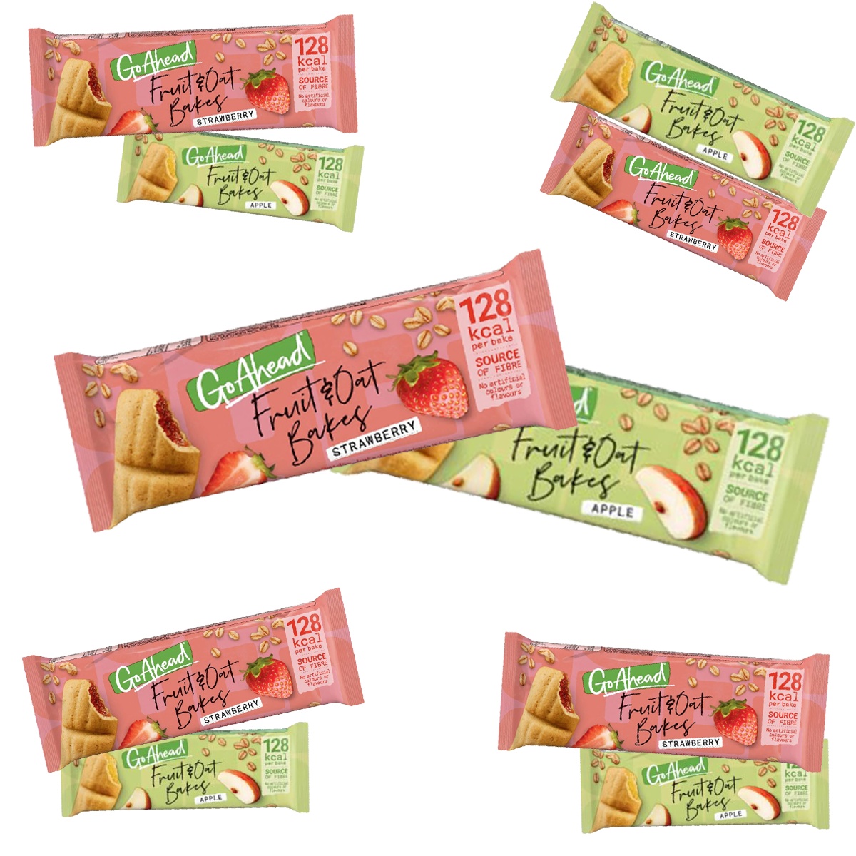 Go Ahead Fruit & Oat Bakes Strawberry 10 x 36g (pack) - Out of Date