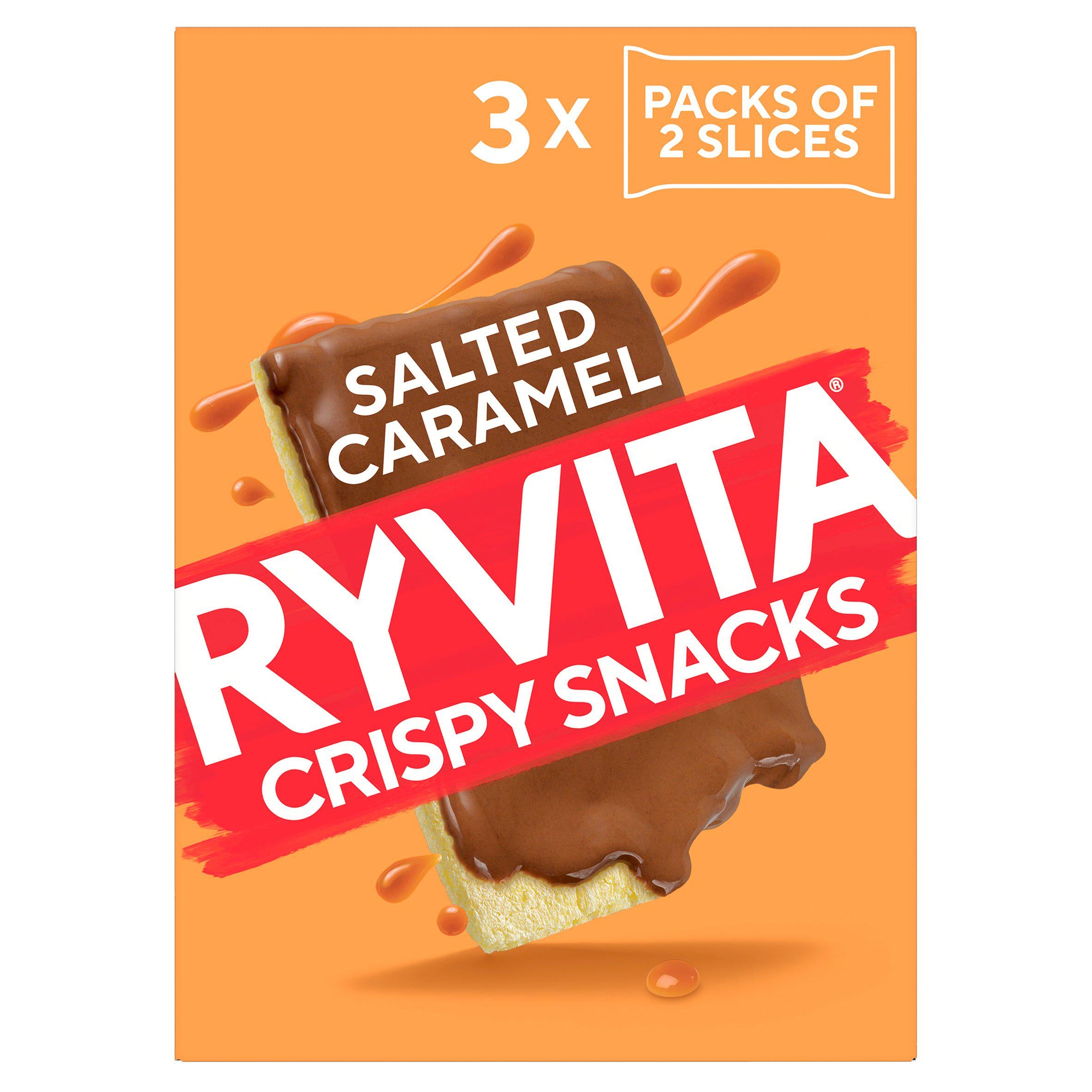 Ryvita Salted Caramel Crisp Snacks 3 x 26g - Out of Date