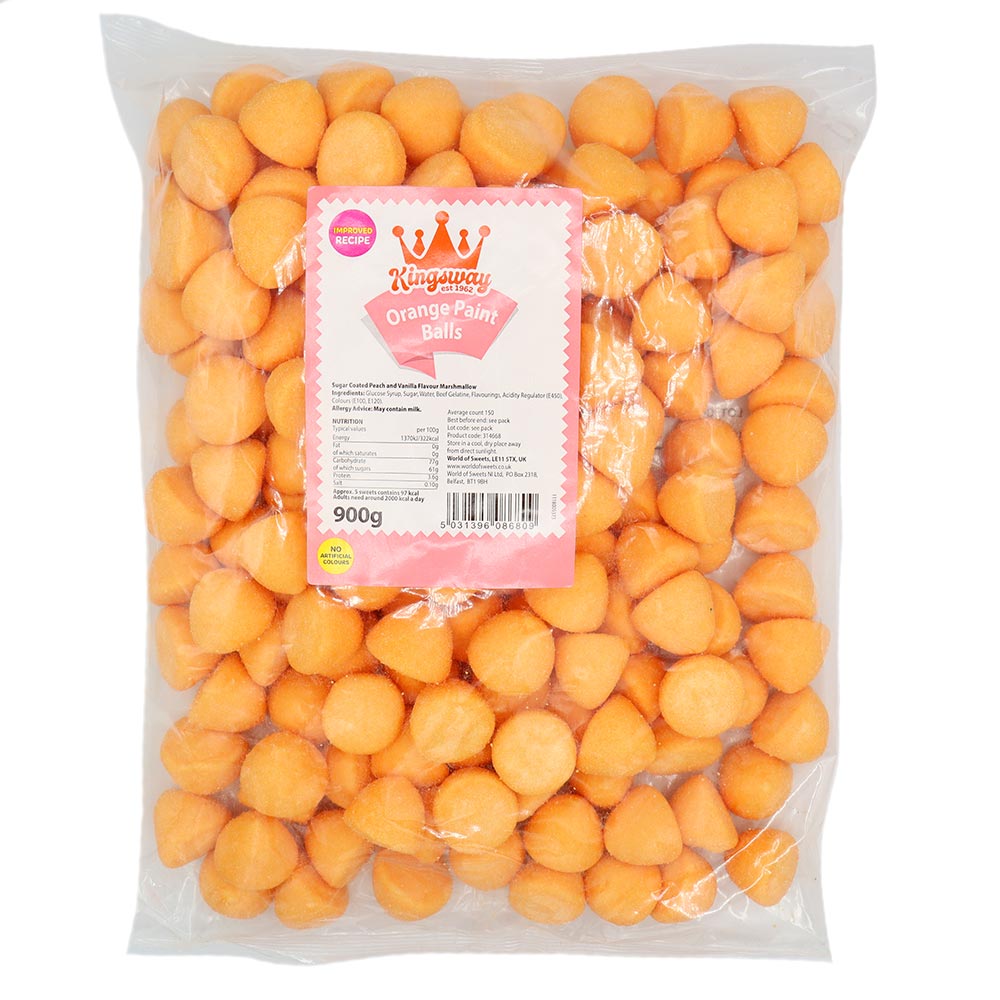 Kingsway Orange Paint Balls 900g - Out of Date