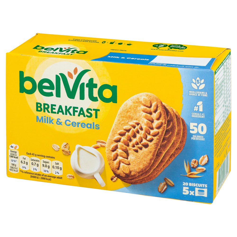 Belvita Breakfast Milk & Cereals (5 x 45g) 225g - Out of Date