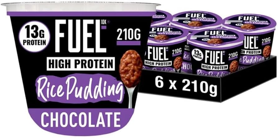 FUEL10K Chocolate Flavour High Protein Rice Pudding 6 x 210g (case) - Out of Date