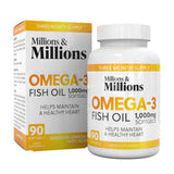Millions & Millions Omega 3 Fish Oil 1,000mg (Box) 8 x 90 Caps - Out of Date