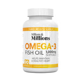 Millions & Millions Omega 3 Fish Oil 1,000mg (Box) 8 x 90 Caps - Out of Date