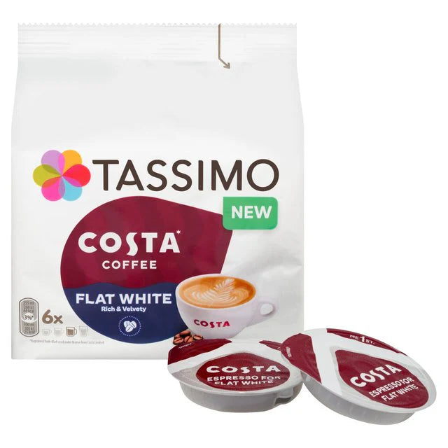 Tassimo Costa Flat White 6 Pods - Out of Date