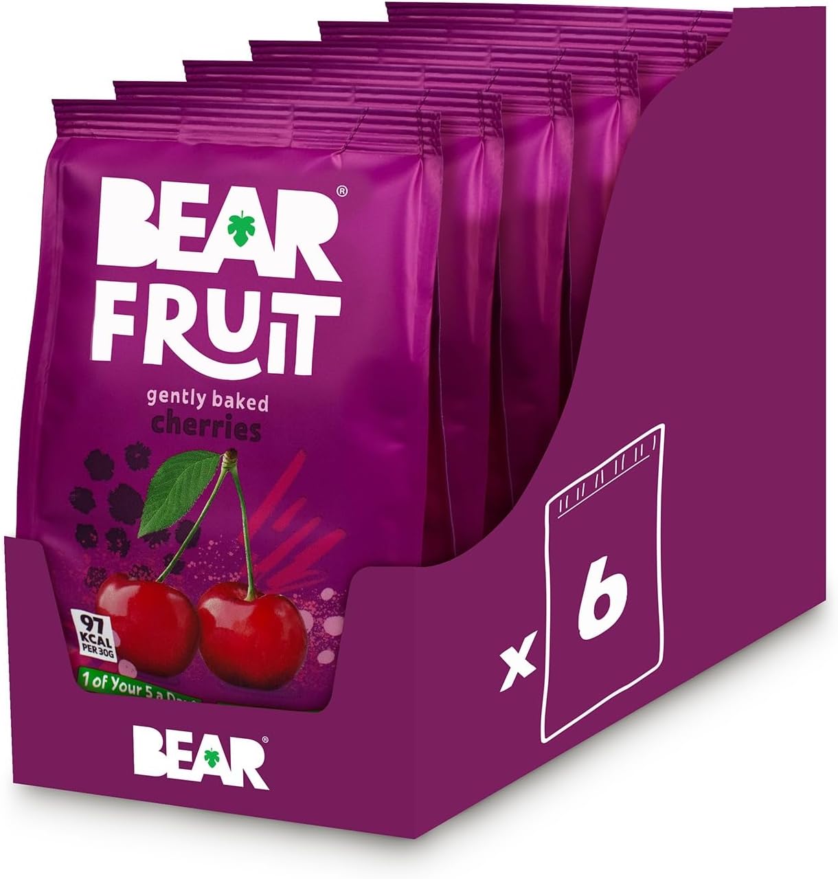 BEAR Fruit Cherries Sharing Bags 8 x 75g (case) - Short Dated