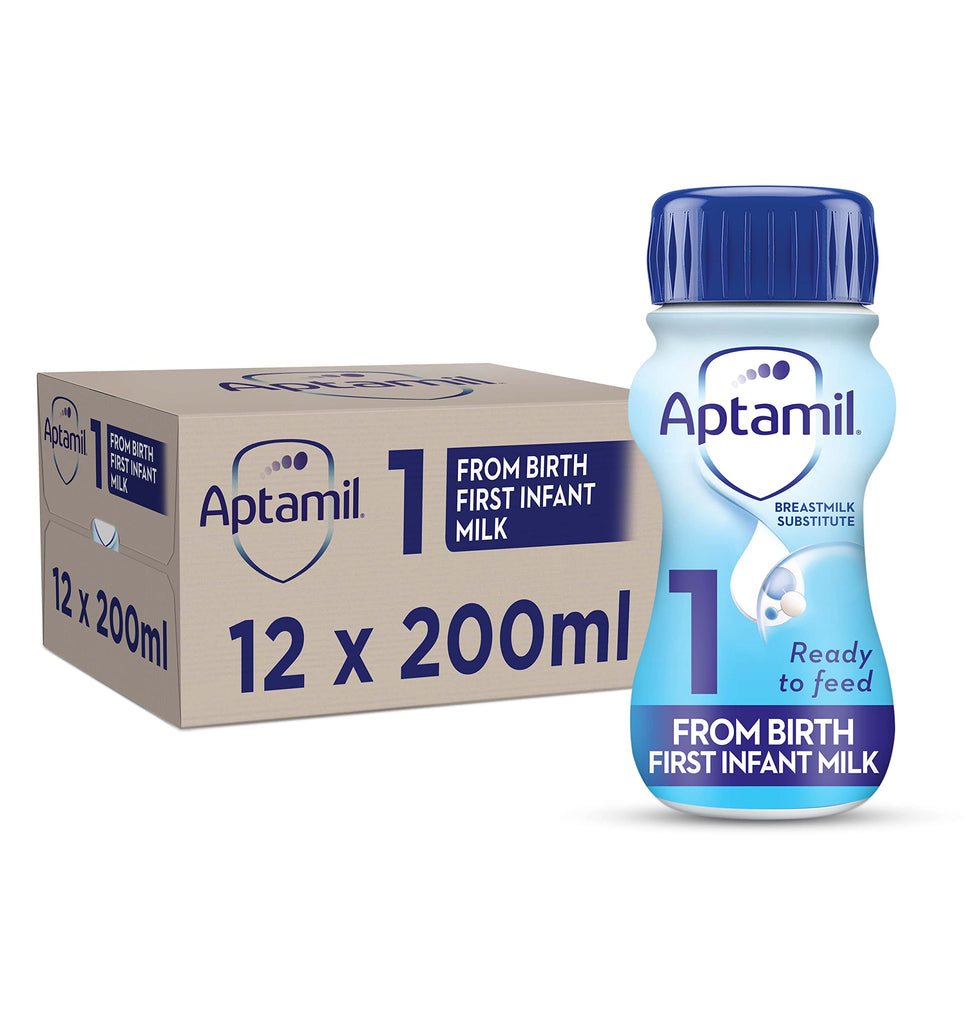 Aptamil Stage 1 Ready to Feed Infant Milk 12 x 200ml - Out of Date ...