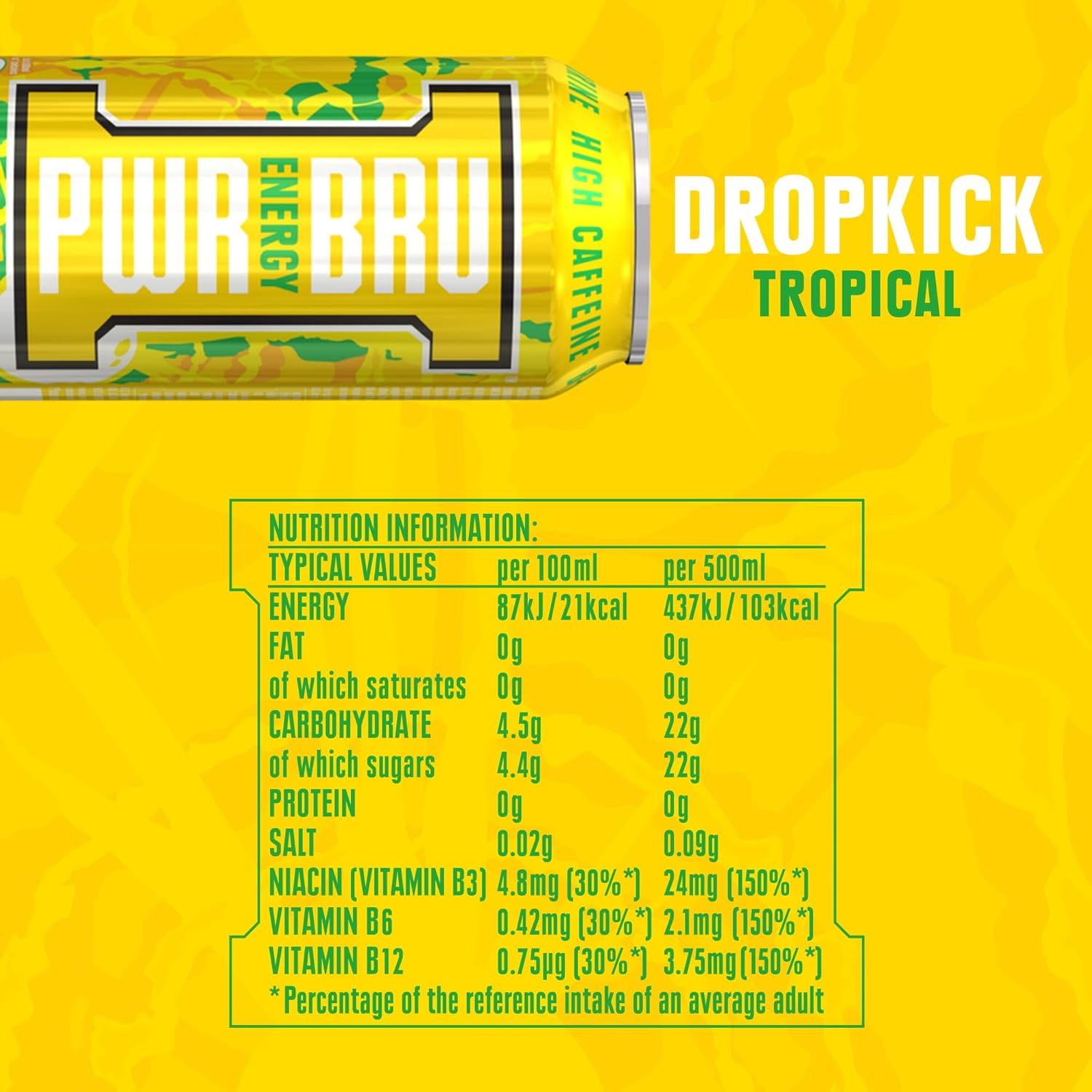 IronBru PWR BRU Tropical 12 x 500ml - Out of Date