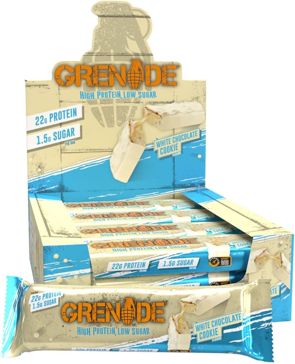 Grenade White Chocolate Cookie Carb Killa Bar 12 x 60g
