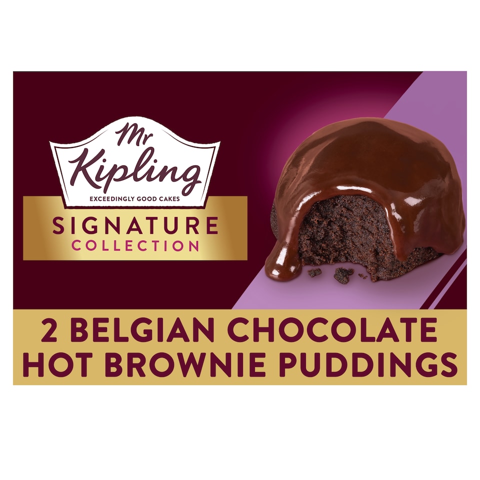 Mr Kipling Signature Belgian Chocolate Brownie Pudding 8 x 105g (4 Pack) - Out of Date