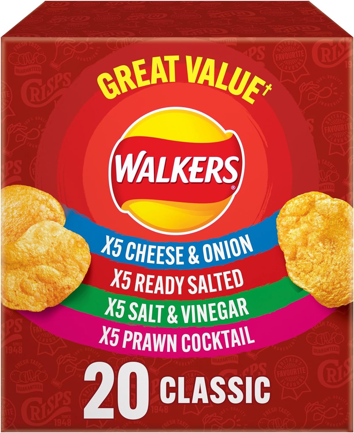 Walkers Classic Assorted 20 x 25g - Out of Date