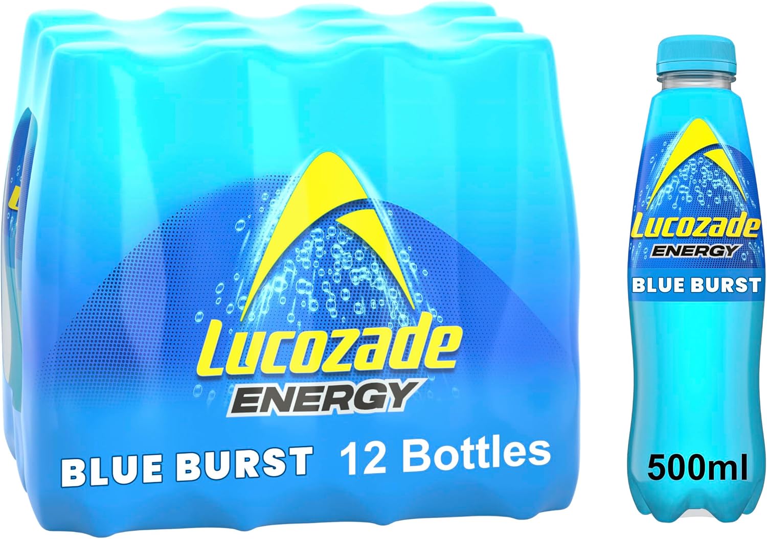 Lucozade Energy Blue Burst 12 x 500ml - Out of Date