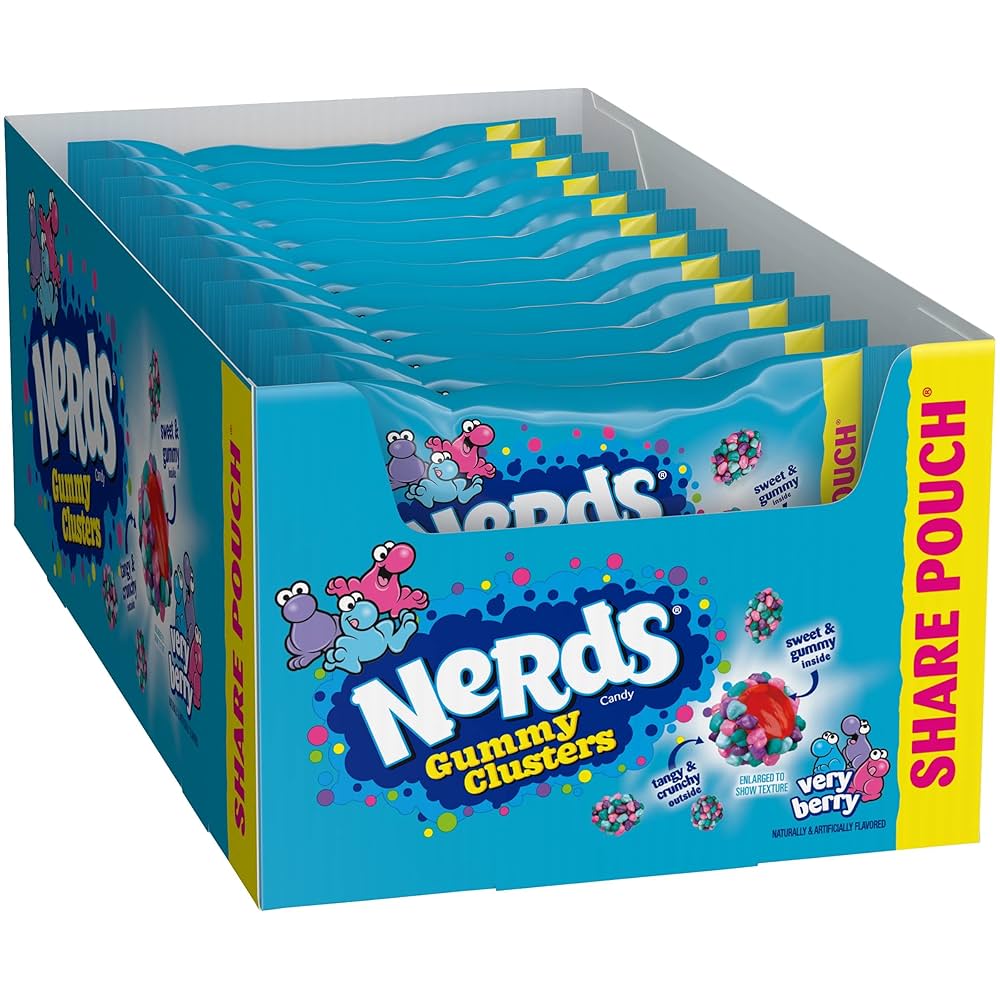 Nerds Gummy Clusters Very Berry Share Pouch 12 x 85g (case) - Out of Date
