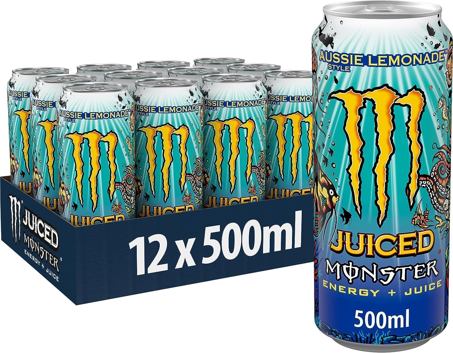 Monster Aussie Lemonade 12 x 500ml - Out of Date