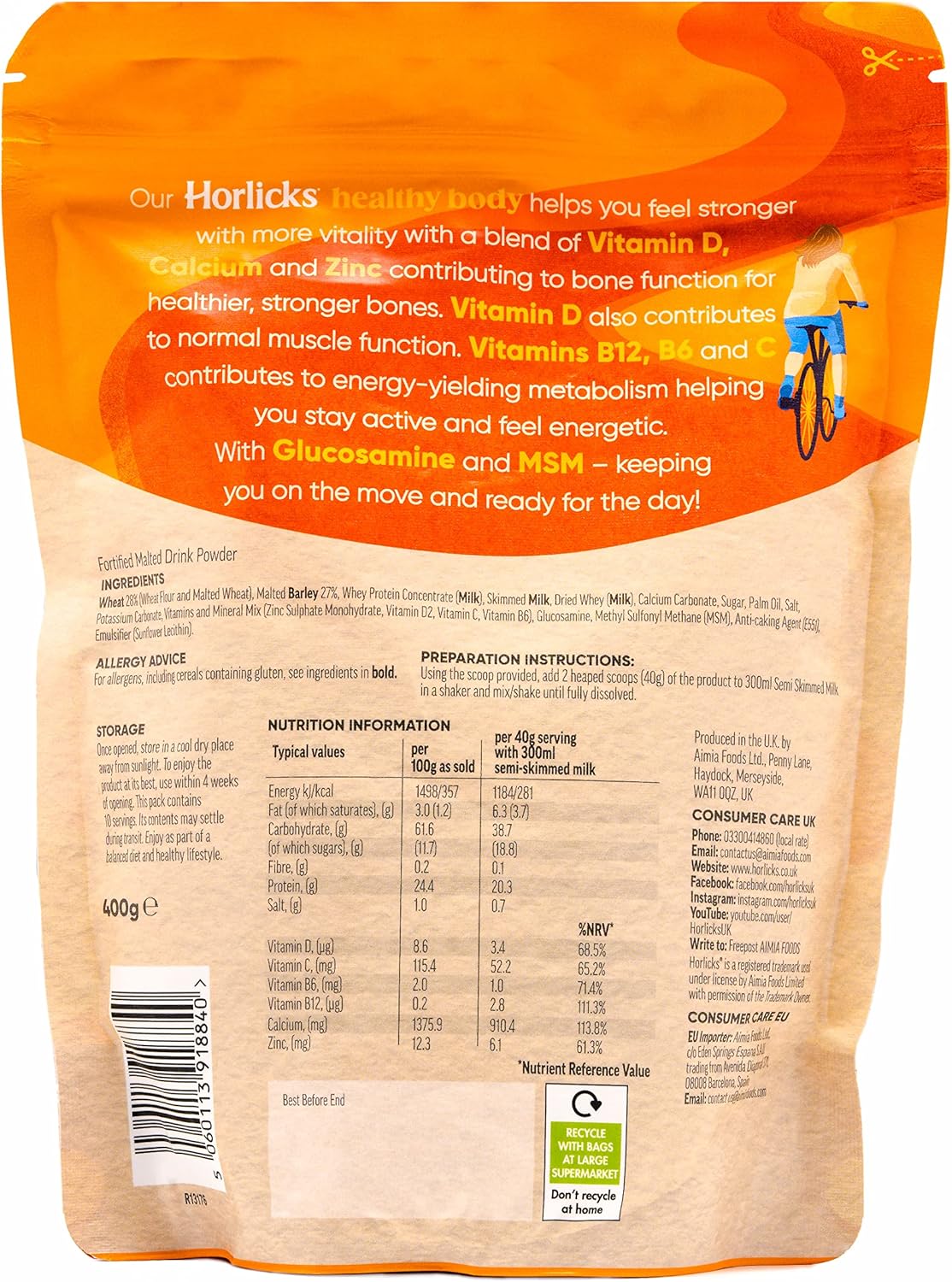 Horlicks Healthy Body Shake 400g - Out of Date