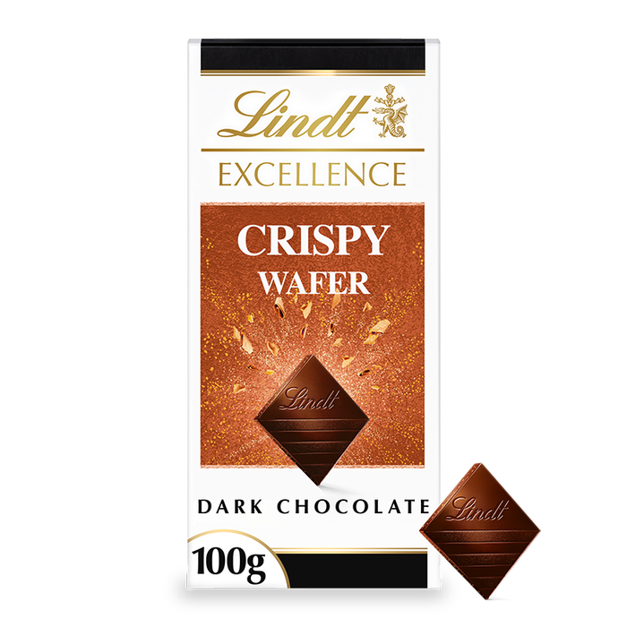 Lindt Excellence Crispy Wafer Dark 100g - Out of Date