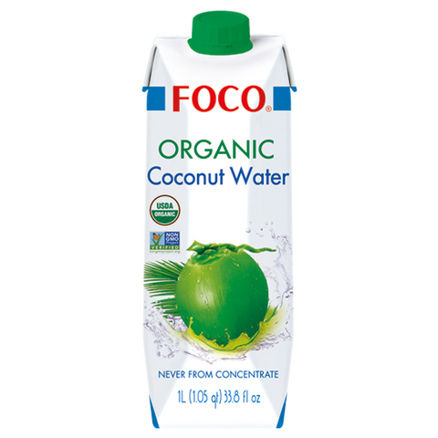 Foco Organic Coconut Water 12 x 1L (Box) - Out of Date
