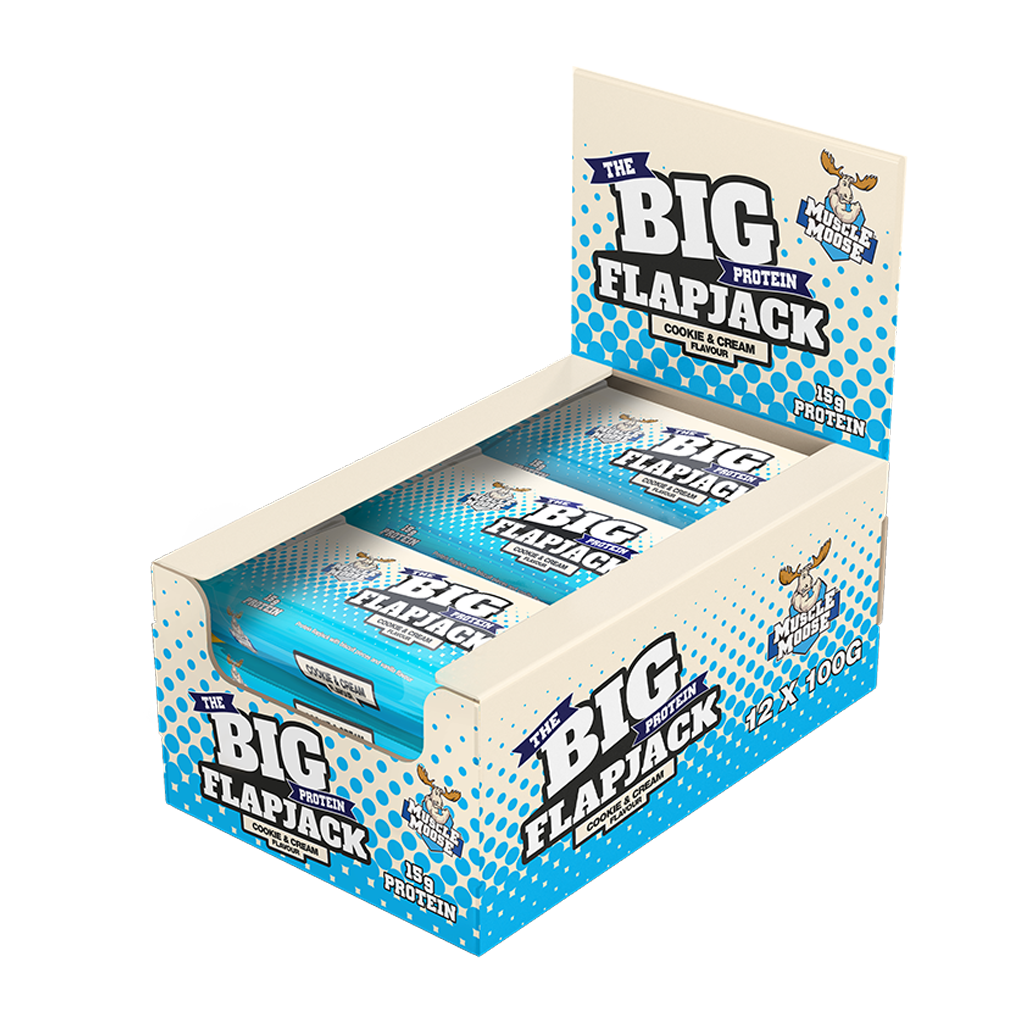 Muscle Moose Big Protein Flapjack 12 x 100g - Short Dated