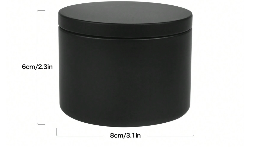 Black Candle Jar - 8oz - Clearance