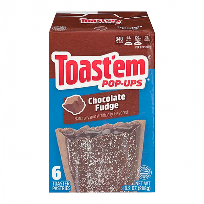 Toast'em POP-UPS Frosted Chocolate Fudge Toaster Pastries 6pk 288g - Out of Date