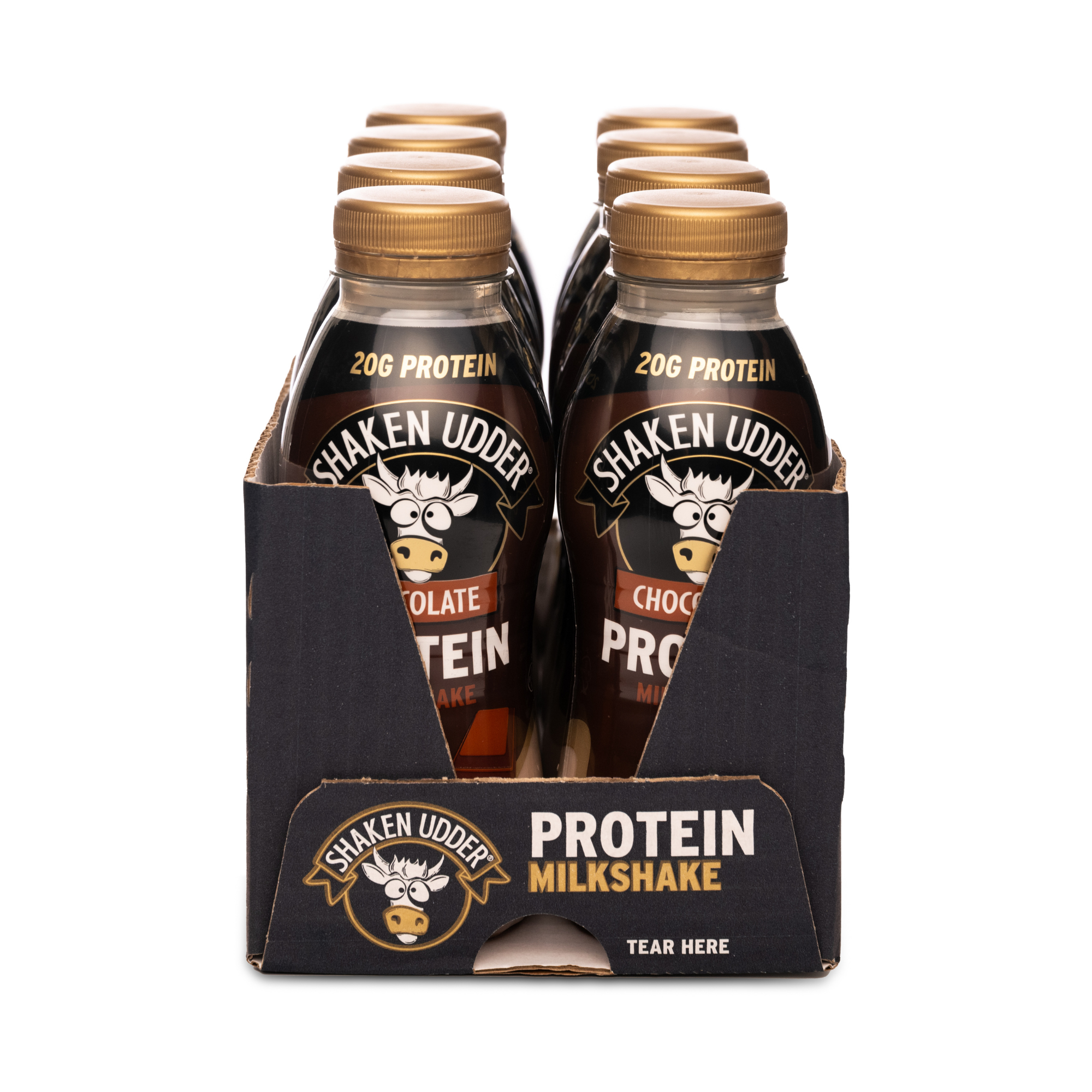 Shaken Udder Chocolate Protein Milkshake 8 x 330ml - Out of Date