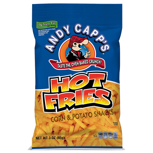 Andy Capp's Hot Fries Corn & Potato Snacks 85g - Out of Date