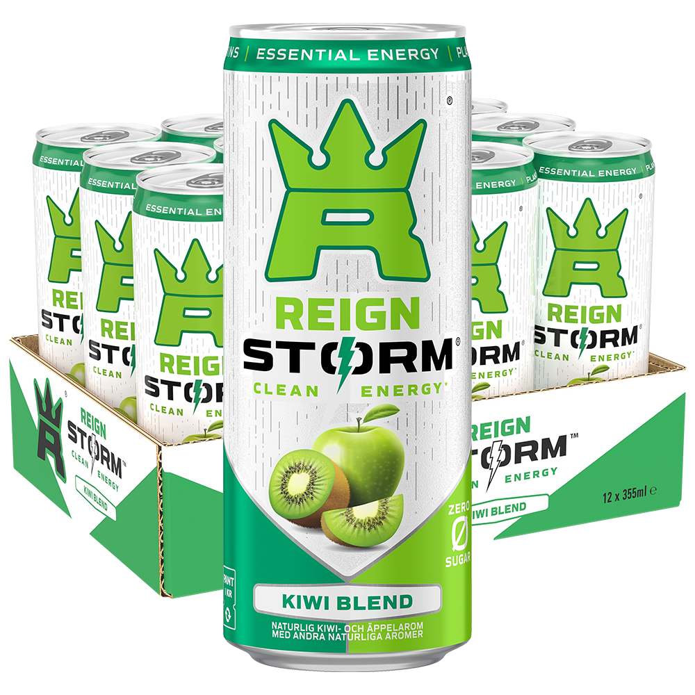 REIGN Storm Kiwi Blend Zero Energy Drink 12 x 355ml - Short Dated