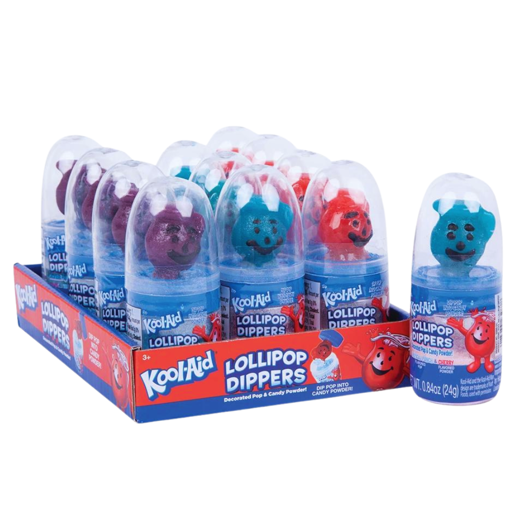 Kool-Aid Lollipop Dippers 12 x 24g (case) - Out of Date & Slightly Melted