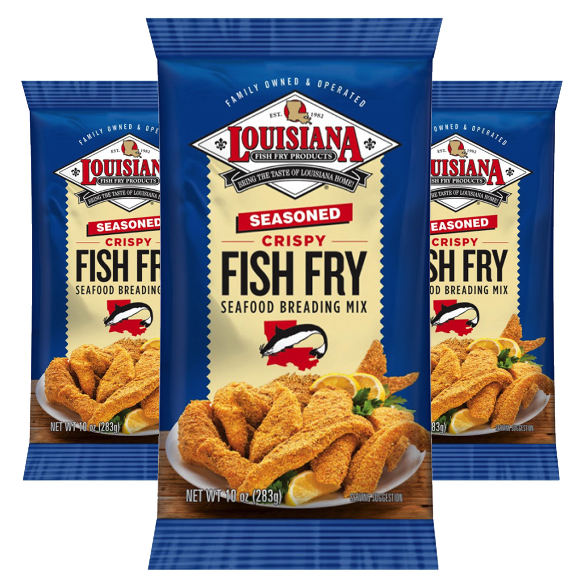 Louisiana Fish Fry Products Seasoned Fish Fry 3 x 100g (Triple Pack) - Out of Date