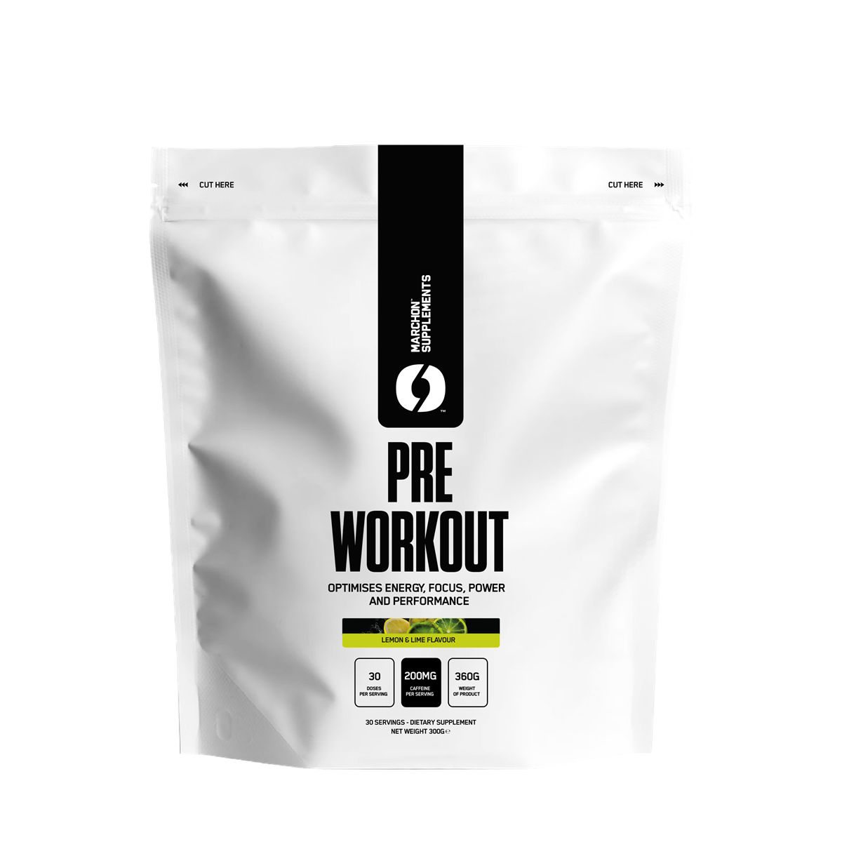 Marchon Supplement Lemon & Lime Pre Workout 360g - Out of Date