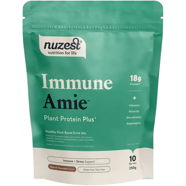 Nuzest Plant Protein Plus+ - Immune Amie Natural Chocolate 250g - Out of Date