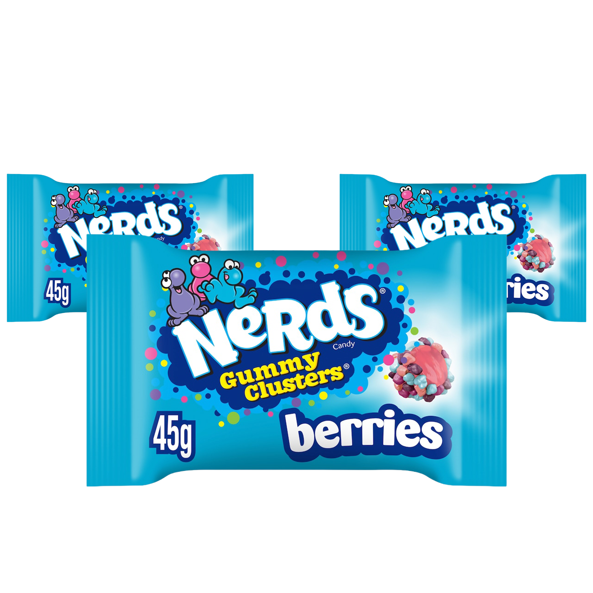 Nerds Gummy Clusters Very Berry 3 x 45g (3 for £1) - Out of Date