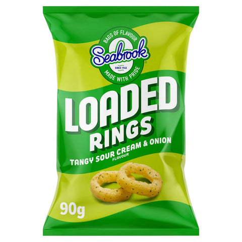 Seabrook Loaded Rings Tangy Sour Cream & Onion Flavour 90g - Out of Date