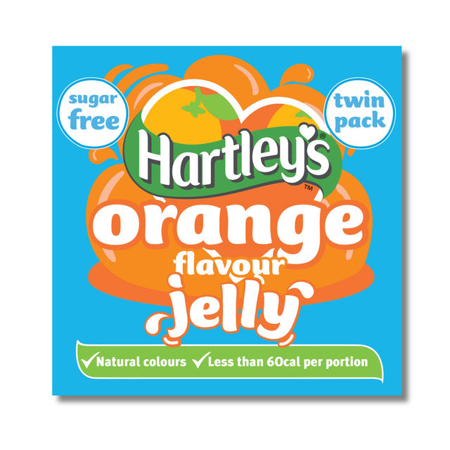Hartley's Orange Jelly Powder Sugar Free 12 x 23g - Out of Date