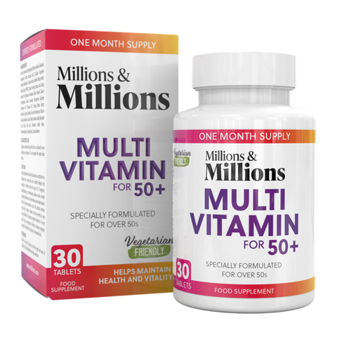 Millions & Millions 50+ Multi Vitamin & Minerals 30 Tablets - Out of Date