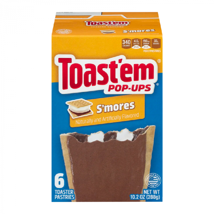 Toast'em POP-UPS Frosted S'mores Toaster Pastries 6pk 288g - Out of Date