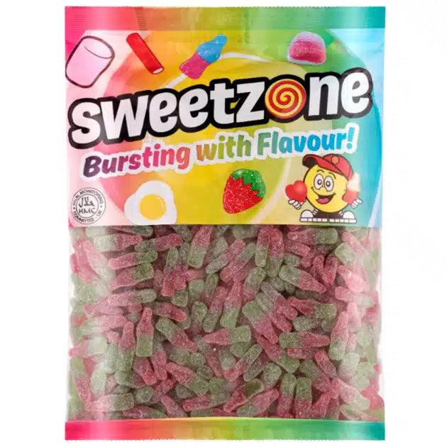 Sweetzone Fizzy Watermelon Bottles 1kg - Out of Date