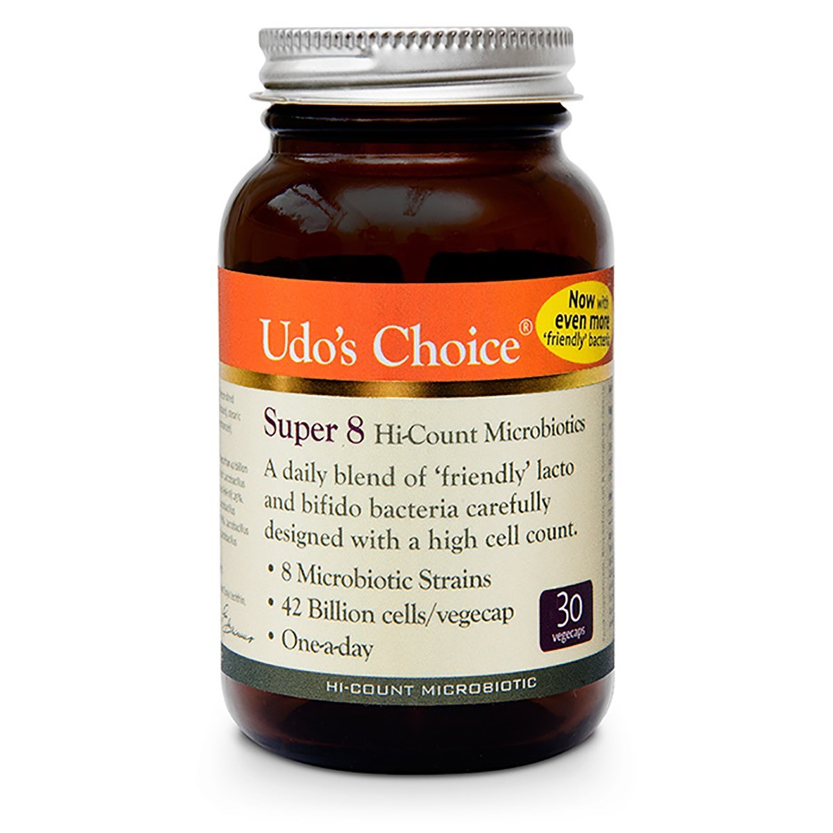Udo's Choice Super 8 Microbiotics 60 Caps - Short Dated