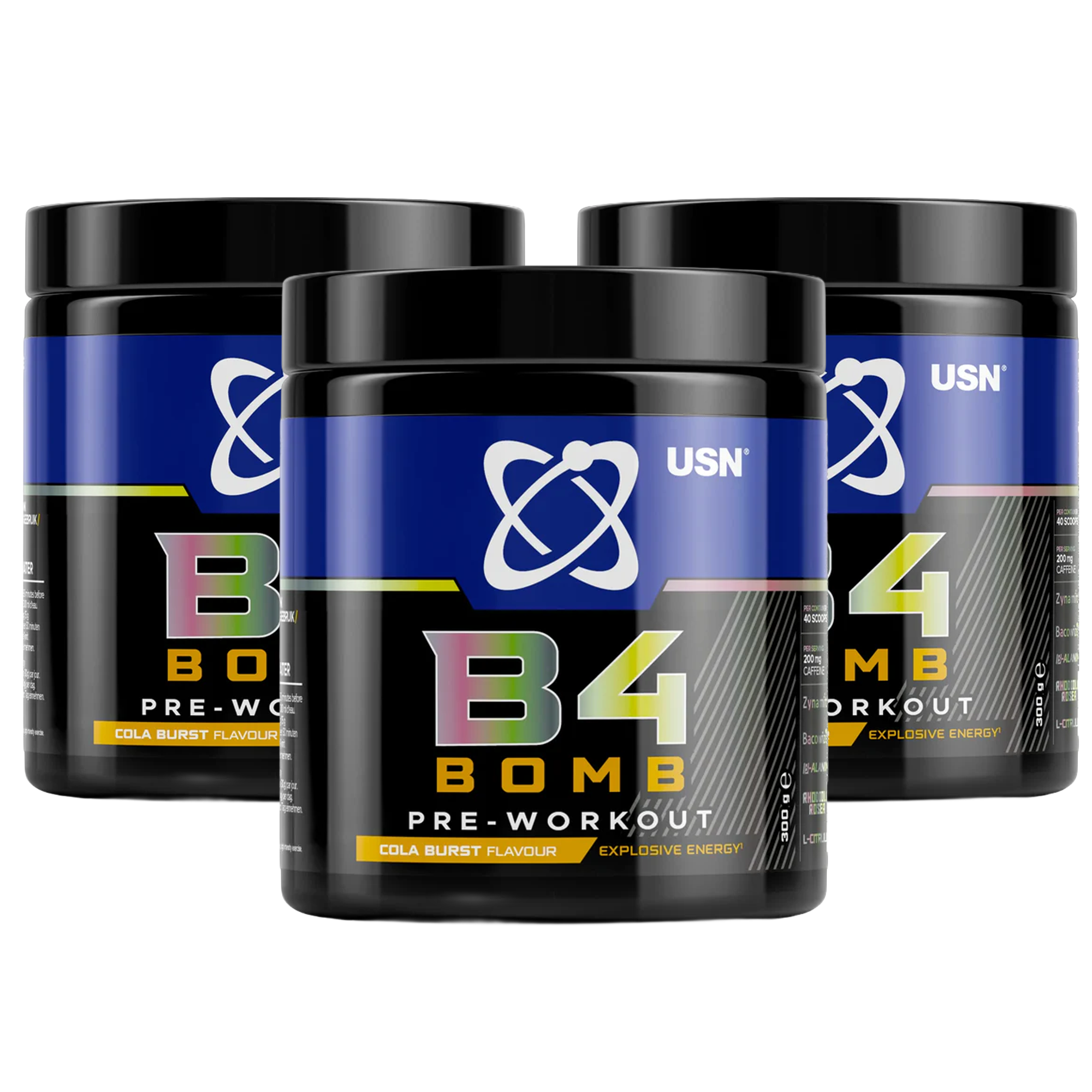 USN B4 Bomb Cola Burst Pre-Workout 6 x 300g (case) - Out of Date