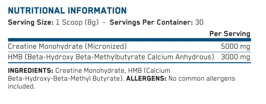 Applied Nutrition Creatine + HMB Unflavoured 240g