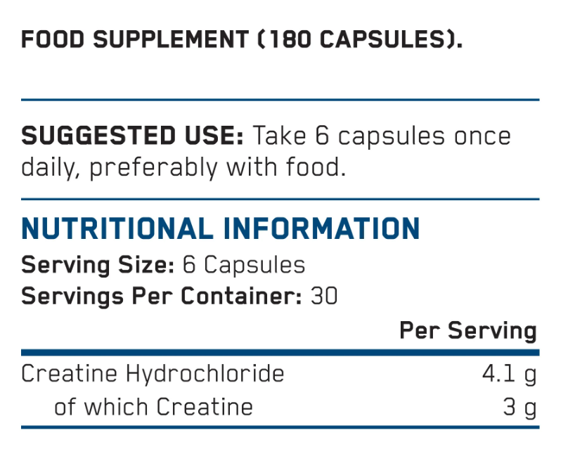 Applied Nutrition Creatine HCL 180 Caps