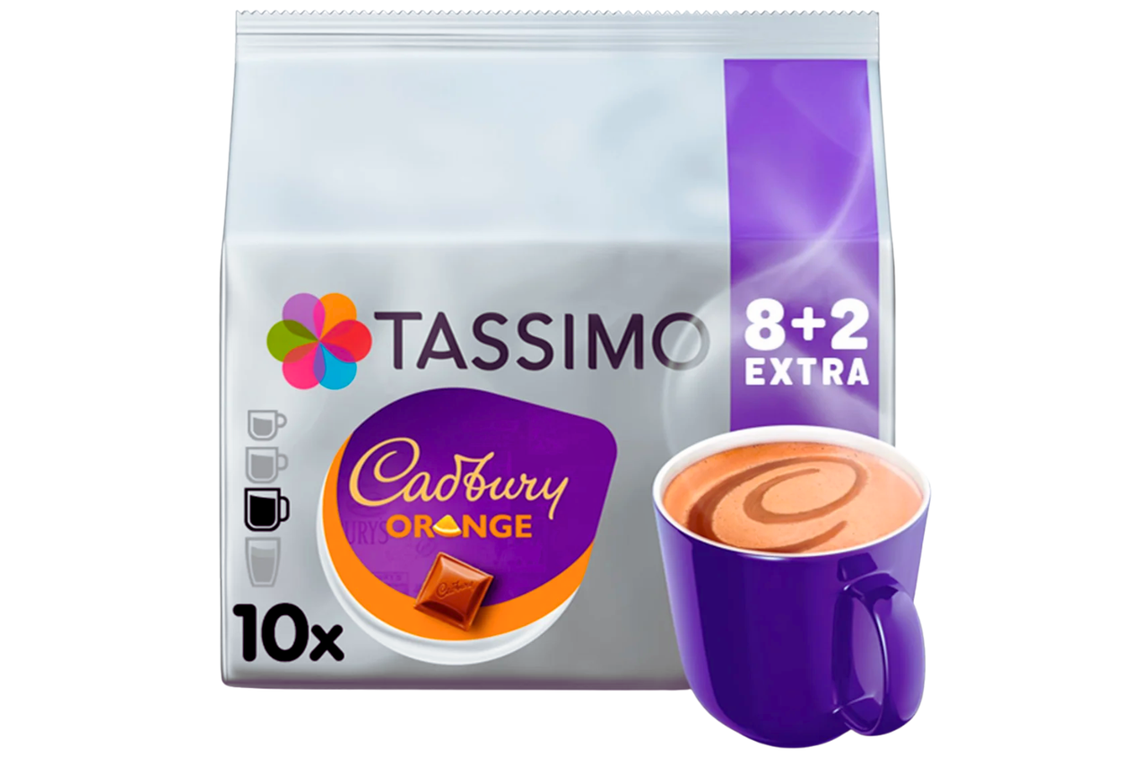 Tassimo Cadbury Chocolate Orange Pods 8 + 2 Free Pods - Out of Date
