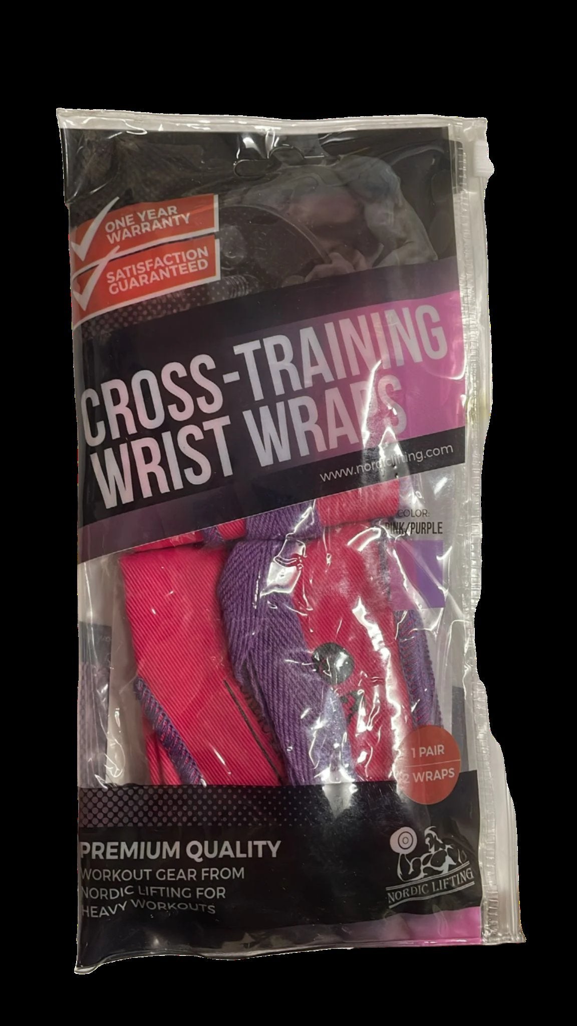 Nordic Lifting Pink Cross-Training Wrist Wraps