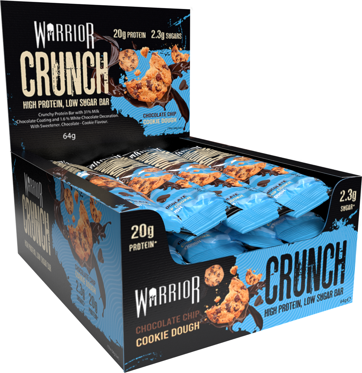 Warrior Crunch Bars 12 x 64g - Out of Date