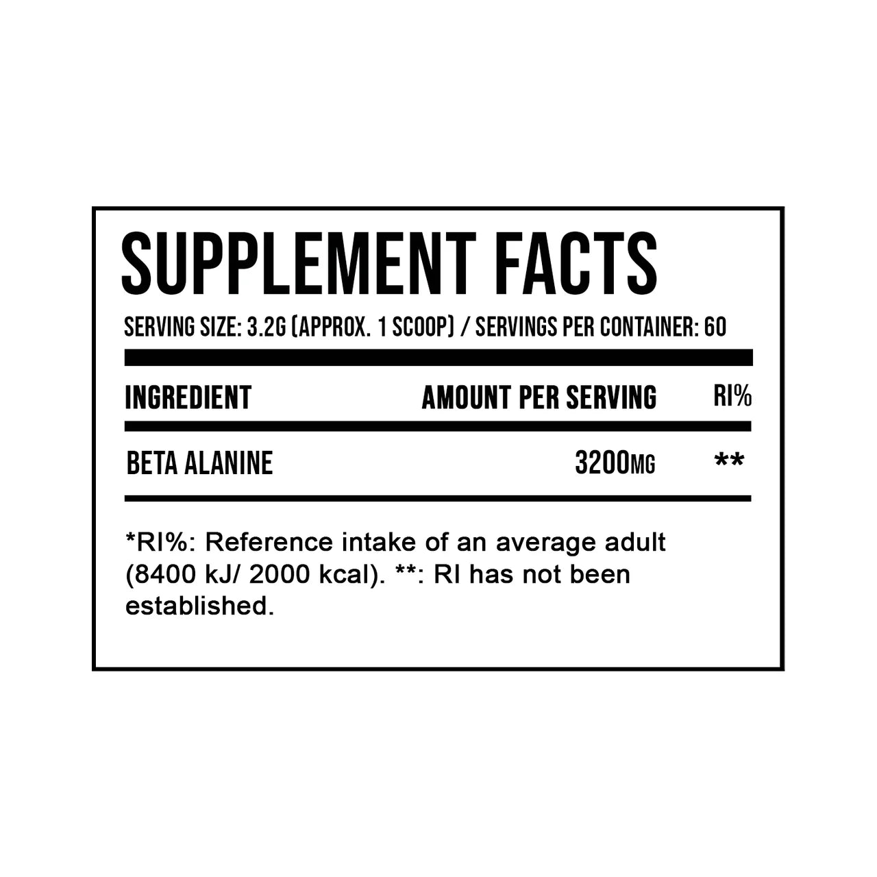 DNA Sports Unflavoured Beta Alanine 192g