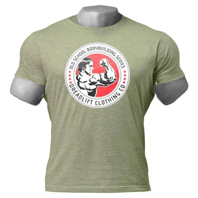 Dreadlift Oldschool Bodybuilding Tee - Military Green