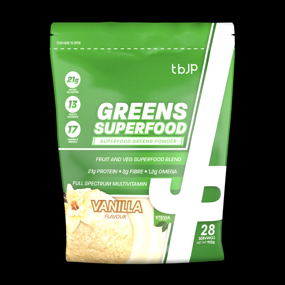 Trained By JP Vanilla Superfood Greens 1kg - Short Dated