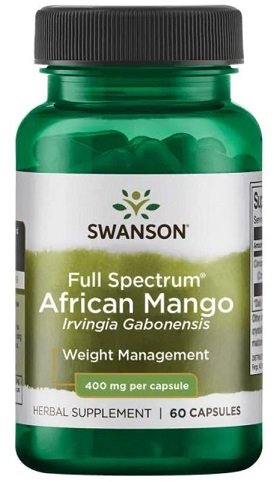 Swanson Full Spectrum African Mango (Irvingia Gabonensis) 400mg 60 Caps - Out of Date